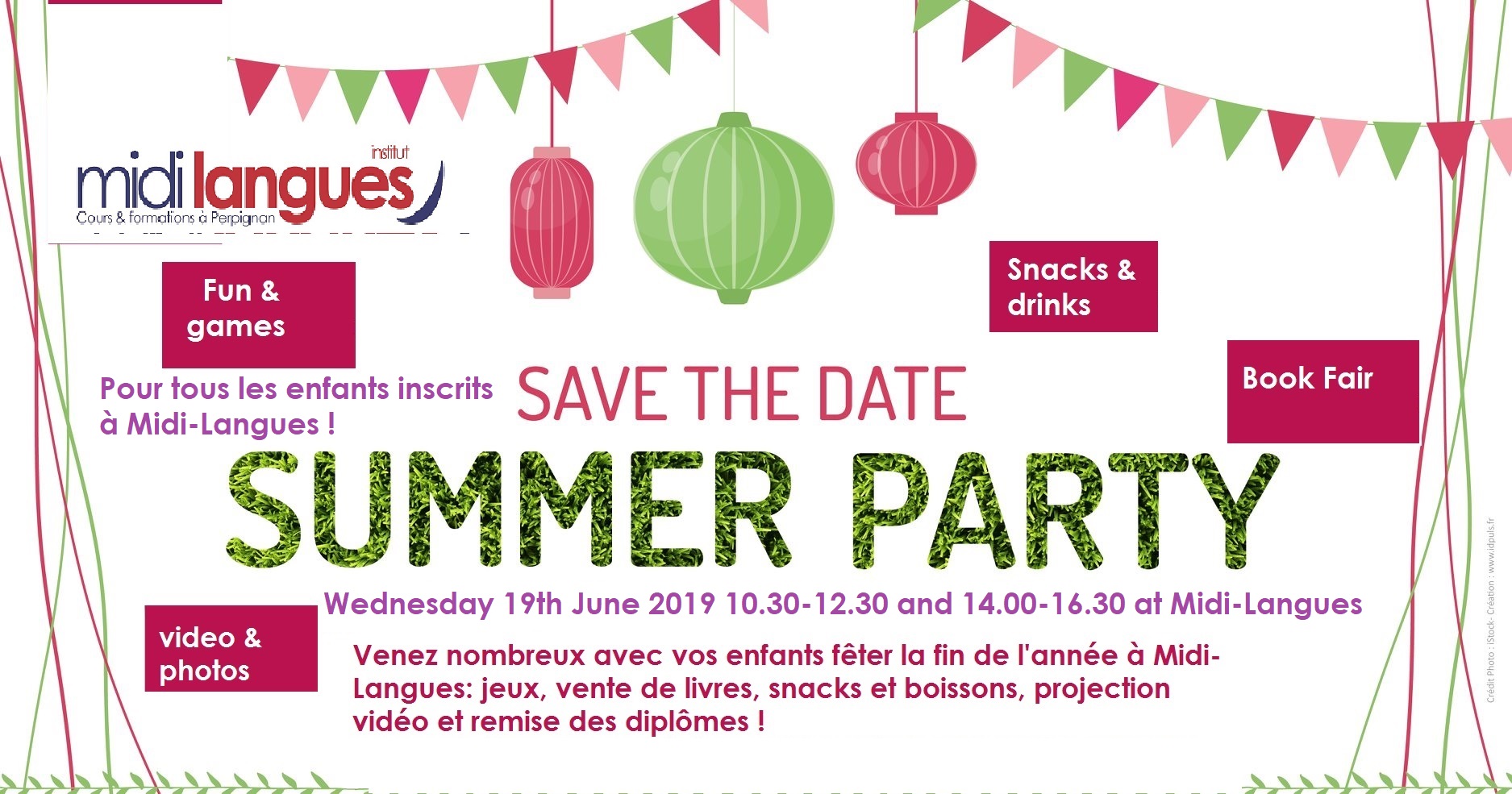 Summer Party Wednesday 19th June 2019